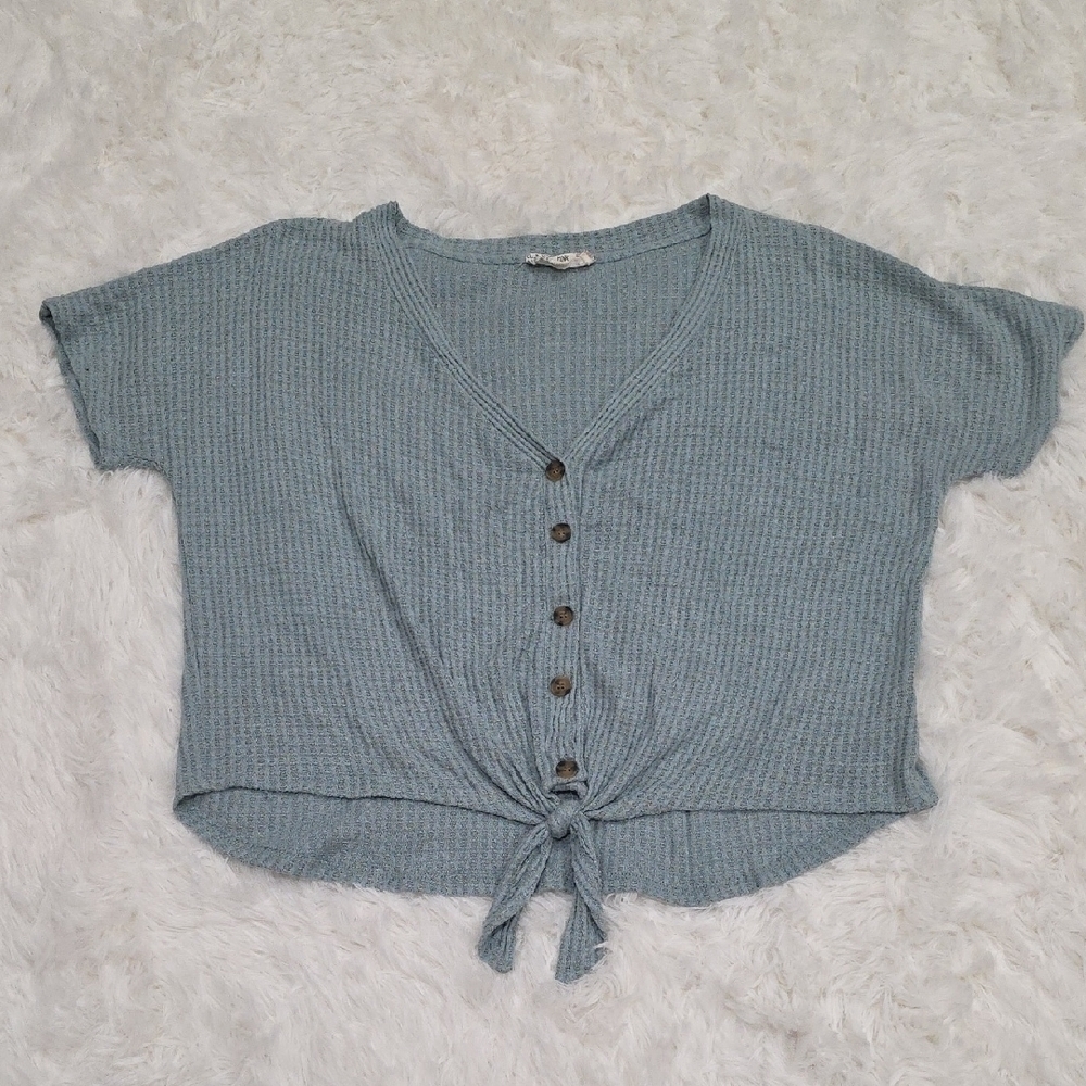 Pink Republic Button-Down Tie-Front Shirt. Size XL